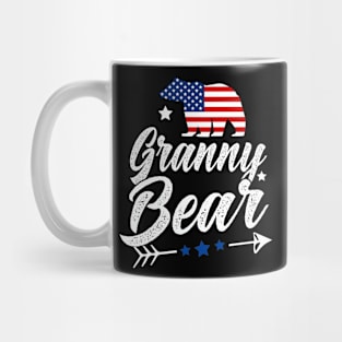 Granny Bear Patriotic Flag Matching 4th Of July Mug